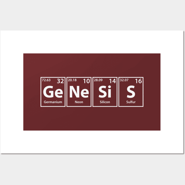 Genesis Elements Spelling Wall Art by cerebrands